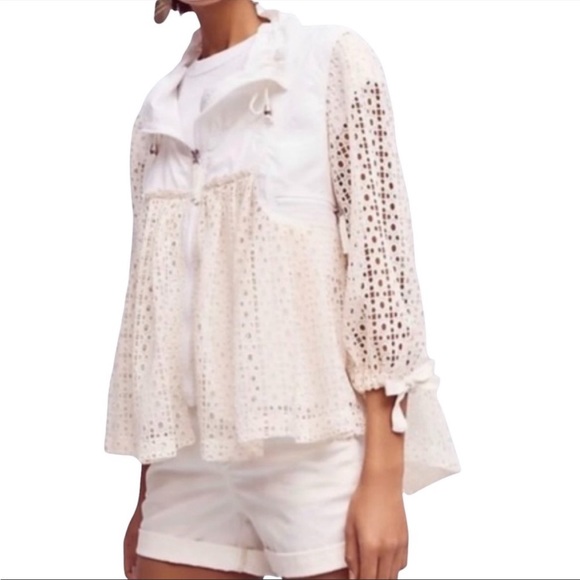 Anthropologie Hei Hei Eyelet Swing Jacket XS - Picture 2 of 5